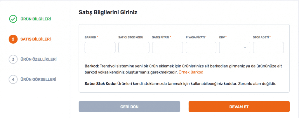 Trendyol markasız deals ürün yükleme